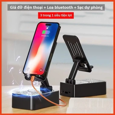 Loa Bluetooth 3in1 & Giá Đỡ Điện Thoại Gập Lại - Chống Trượt Đa Năng, 19.300 VND 2
