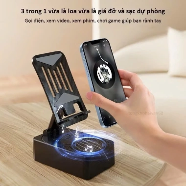 Loa Bluetooth 3in1 & Giá Đỡ Điện Thoại Gập Lại - Chống Trượt Đa Năng, 19.300 VND 5