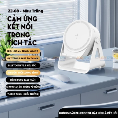 Loa Bluetooth 5.3 2in1 + Giá Đỡ Cảm Ứng – Âm Trầm, Tương Thích Mọi Máy, 199k 3