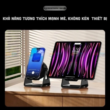 Loa Bluetooth 5.3 2in1 + Giá Đỡ Cảm Ứng – Âm Trầm, Tương Thích Mọi Máy, 199k 8