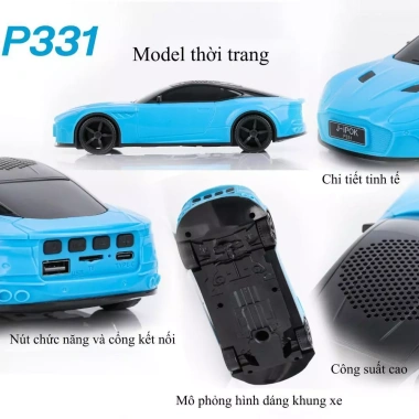Loa Bluetooth 5.3 Mô Hình Ô Tô P331 - Nhỏ Gọn, Dễ Mang Theo, Giá 169.000₫