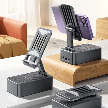 Loa Bluetooth Bass Mạnh Pin Trâu 3in1 TAZO - Giá Đỡ & Sạc Dự Phòng
