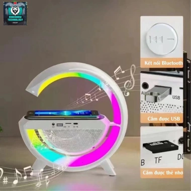 Loa Bluetooth BT3.401 Chữ G Sạc Không Dây Đồng Hồ Báo Thức RGB Trang Trí Siêu Sale 89k