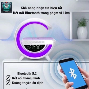 Loa Bluetooth BT3.401 Chữ G Sạc Không Dây Đồng Hồ Báo Thức RGB Trang Trí Siêu Sale 89k