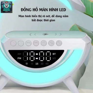 Loa Bluetooth BT3.401 Chữ G Sạc Không Dây Đồng Hồ Báo Thức RGB Trang Trí Siêu Sale 89k