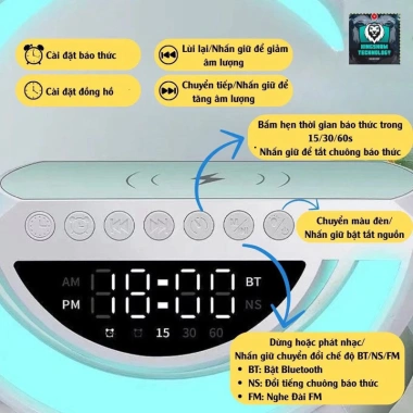 Loa Bluetooth BT3.401 Chữ G Sạc Không Dây Đồng Hồ Báo Thức RGB Trang Trí Siêu Sale 89k 8 Loa Bluetooth BT3.401 Chữ G Sạc Không Dây Đồng Hồ Báo Thức RGB Trang Trí Siêu Sale 89k 8