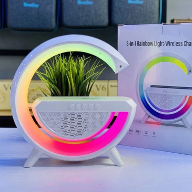 Loa Bluetooth BT3.401 Chữ G Sạc Không Dây Đồng Hồ Báo Thức RGB Trang Trí Siêu Sale 89k
