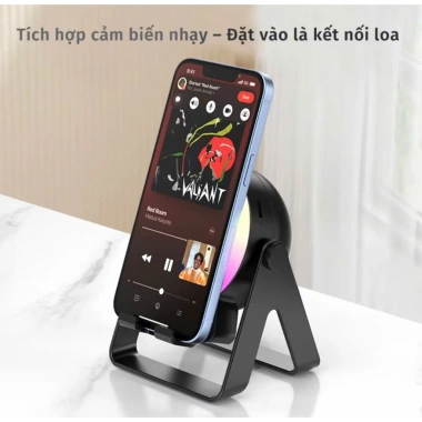 Loa Bluetooth cảm ứng, kết nối nhanh, bass mạnh, điện thoại & tablet – 34.000₫