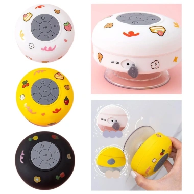 Loa Bluetooth chống nước mini không dây, gắn tường trong nhà tắm, kèm sticker cute, FREESHIP, chỉ 62.999đ 2