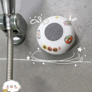 Loa Bluetooth chống nước mini không dây, gắn tường trong nhà tắm, kèm sticker cute, FREESHIP, chỉ 62.999đ 6