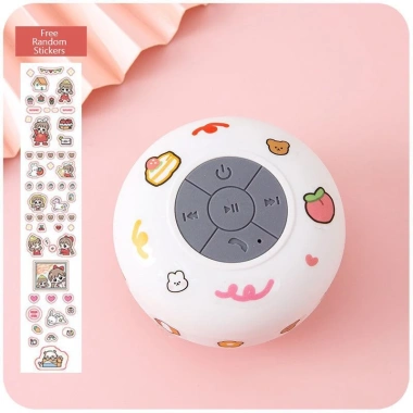 Loa Bluetooth chống nước mini không dây, gắn tường trong nhà tắm, kèm sticker cute, FREESHIP, chỉ 62.999đ 9