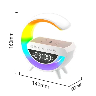 Loa Bluetooth Chữ G - đồng hồ báo thức, LED nhạy nhạc, sạc không dây - 134.442₫ 10