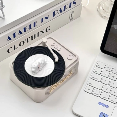 Loa Bluetooth cổ điển có video, đĩa than xoay đổi màu, âm thanh sắc nét, thiết kế độc đáo, giá ưu đãi 300k 5