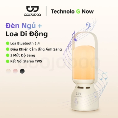 Loa Bluetooth di động 2 trong 1 Goojodoq TWS 1.200mAh - Bluetooth 5.4, ánh sáng ban đêm 3 cấp, giá chỉ 319.000 VND