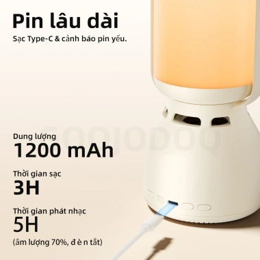 Loa Bluetooth di động 2 trong 1 Goojodoq TWS 1.200mAh - Bluetooth 5.4, ánh sáng ban đêm 3 cấp, giá chỉ 319.000 VND