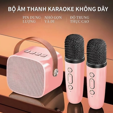 Loa Bluetooth Di Động K1 Mini Pin Trâu, Không Dây, Kèm 2 Micro Nhỏ Gọn Tiện Dụng Loa Bluetooth Di Động K1 Mini Pin Trâu, Không Dây, Kèm 2 Micro Nhỏ Gọn Tiện Dụng