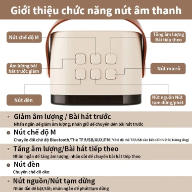 Loa Bluetooth Di Động K1 Mini Pin Trâu, Không Dây, Kèm 2 Micro Nhỏ Gọn Tiện Dụng
