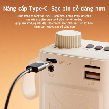 Loa Bluetooth di động SASION - Thời gian dùng lâu, hỗ trợ AUX, USB, thẻ nhớ, radio, 329.000đ
