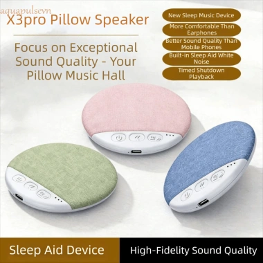 Loa Bluetooth Dưới Gối Siêu Mỏng AQUA - Âm Thanh HiFi, Hẹn Giờ Tắt, Giảm Mất Ngủ