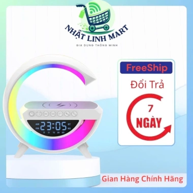 Loa Bluetooth G63 - Bluetooth mạnh mẽ, âm nhạc sống động, sạc không dây, đồng hồ & đèn ngủ, giảm giá 90.000₫