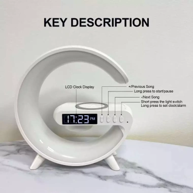 Loa Bluetooth G63 không dây 5.3, sạc không dây, đèn LED di động, đồng hồ báo thức - giảm còn 89.999 VND 3