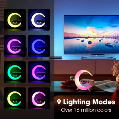 Loa Bluetooth G63 không dây 5.3, sạc không dây, đèn LED di động, đồng hồ báo thức - giảm còn 89.999 VND 6