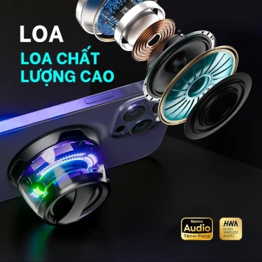 Loa Bluetooth Hít Từ Tính Nam Châm, Trong Suốt LED RGB, 7h Sử Dụng Chỉ 99.000₫ 7
