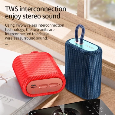 Loa Bluetooth Hoco BS47 - TWS 2 loa, hỗ trợ thẻ nhớ TF, dây treo, chỉ 190.000₫
