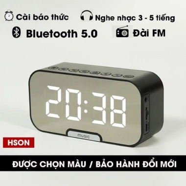 Loa Bluetooth HSON đa chức năng – Đồng hồ LED, nghe nhạc, báo thức, màn hình gương – 127.200₫ 6