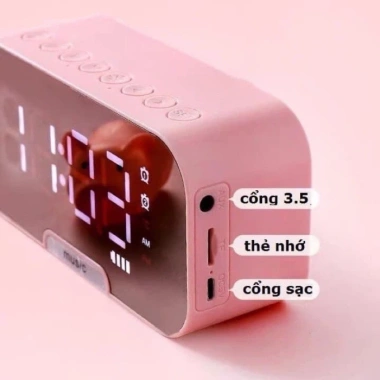 Loa Bluetooth HSON đa chức năng – Đồng hồ LED, nghe nhạc, báo thức, màn hình gương – 127.200₫ 9