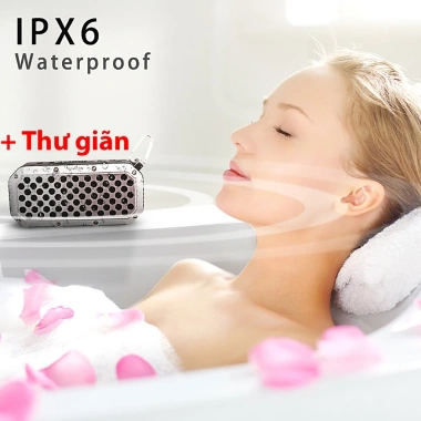 Loa Bluetooth IPX6 chống nước hút chân không, bass mạnh, chống va đập - Giá 150.000₫