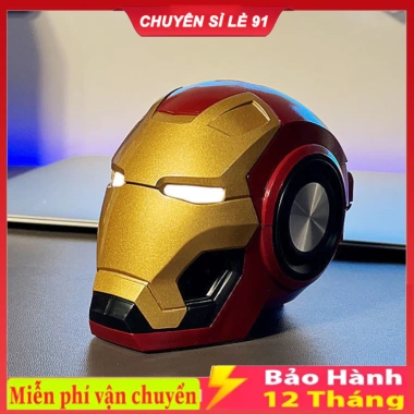 Loa Bluetooth Iron Man âm chuẩn bass mạnh, đèn LED, hỗ trợ USB thẻ nhớ - 45.000đ