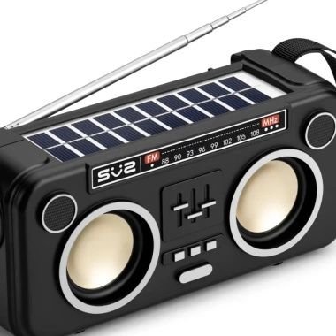 Loa Bluetooth L20 Đa Năng - Đài FM, Năng Lượng Mặt Trời, Đèn Pin, Phát Nhạc 6-8h 9