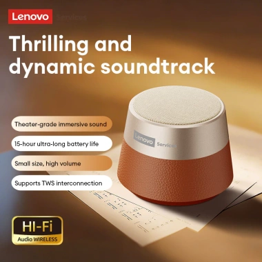 Loa Bluetooth Lenovo HD103 TWS Hi-Fi Stereo - Pin dung lượng lớn, Bluetooth 5.4, âm thanh sống động, di động