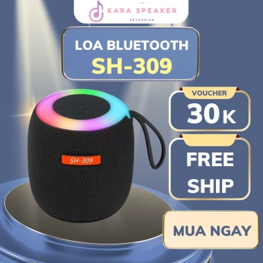 Loa Bluetooth Mini Cầm Tay SH 309 Đèn LED Màu Sắc Gọn Nhỏ Giá 59k Khuyến Mãi