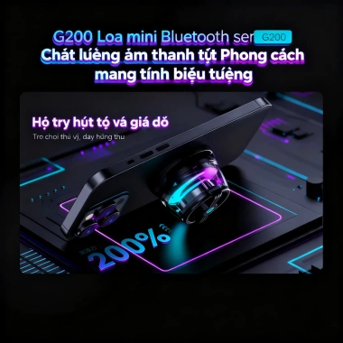 Loa Bluetooth mini Đèn LED đa sắc, âm bass mạnh, phong cách hot, 2 chiếc - Chỉ 80.000 VNĐ 8