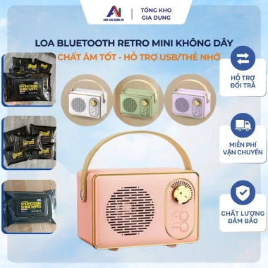 Loa Bluetooth Mini Không Dây Di Động Âm Trầm Chất Lượng Cao Hỗ Trợ USB Thẻ Nhớ 99k
