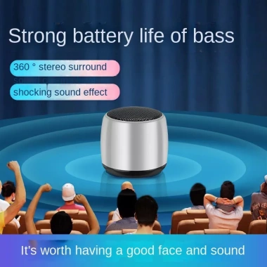 Loa Bluetooth Mini M1 không dây siêu trầm kim loại âm thanh nổi di động 109.453 VND