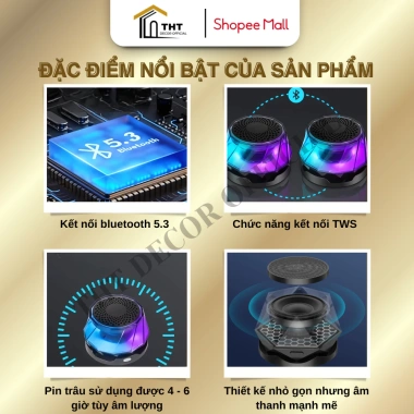 Loa Bluetooth Mini MX G300 THT Không Dây Nam Châm Di Động Đỡ Điện Thoại 109.000đ 3