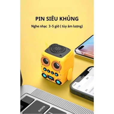 Loa Bluetooth Minion TK-200 - Âm Thanh Sáng, Pin Khỏe, Decor Bàn Làm Việc, Bluetooth 5.0, Giá 95.000 VND 3