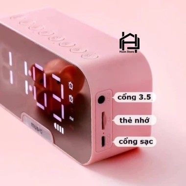 Loa Bluetooth Q5 Cao Cấp – HSON nghe nhạc, đồng hồ, báo thức, FM, đèn LED – Giá ưu đãi 189.000₫