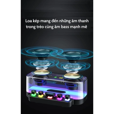 Loa Bluetooth RGB kép âm thanh to trong trẻo bass mạnh decor bàn làm việc giá 199k 3 Loa Bluetooth RGB kép âm thanh to trong trẻo bass mạnh decor bàn làm việc giá 199k 3