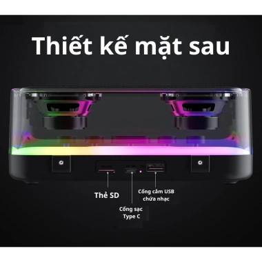 Loa Bluetooth RGB kép âm thanh to trong trẻo bass mạnh decor bàn làm việc giá 199k 7 Loa Bluetooth RGB kép âm thanh to trong trẻo bass mạnh decor bàn làm việc giá 199k 7