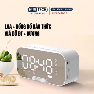 Loa Bluetooth và Đồng hồ báo thức màn hình gương LED, FM Radio Giá chỉ 119.000₫ 10 Loa Bluetooth và Đồng hồ báo thức màn hình gương LED, FM Radio Giá chỉ 119.000₫ 10