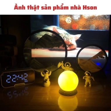 Loa đồng hồ đa chức năng HSON Bluetooth mini, báo thức, FM, LED tráng gương – 189.000đ