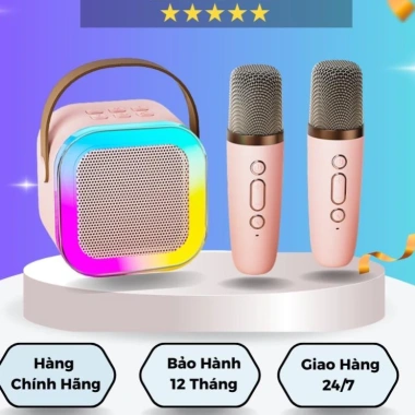 Loa karaoke mini cho bé – Bluetooth, 2 mic không dây, karaoke luxni, giá chỉ 99.750₫ 4