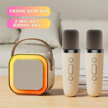 Loa karaoke mini cho bé – Bluetooth, 2 mic không dây, karaoke luxni, giá chỉ 99.750₫ 10