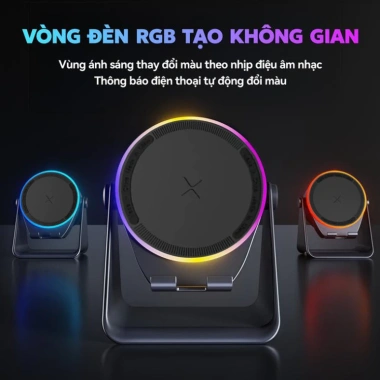 Loa Không Dây 3 trong 1 Cảm ứng Đa chức năng Bluetooth Chân đế PTLUXURY Giá chỉ 155.000đ 7