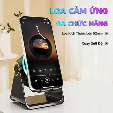 Loa Không Dây 3 trong 1 Cảm ứng Đa chức năng Bluetooth Chân đế PTLUXURY Giá chỉ 155.000đ 9