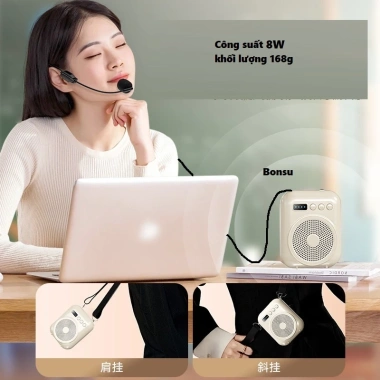 Loa trợ giảng S27 dây Bluetooth, âm thanh Hi‑Fi chất lượng cao, chỉ 260.000 VND
